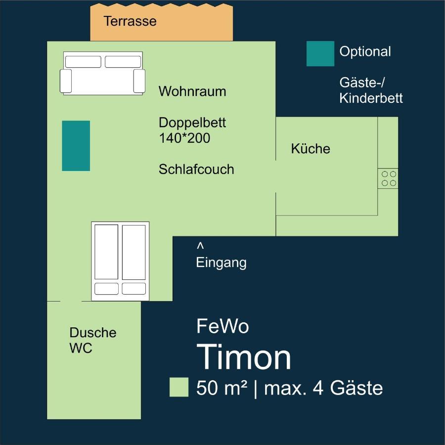 Fewo Timon Grosszuegig Modern Mit Terrasse Ca 50 Qm Hamm  Bagian luar foto